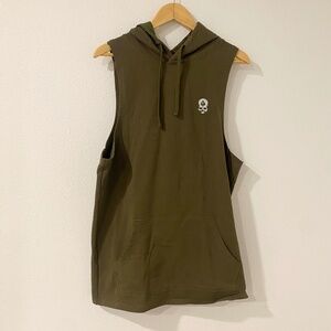 Zulu Foxtrot Men's Sleeveless Hooded Workout Top - Large